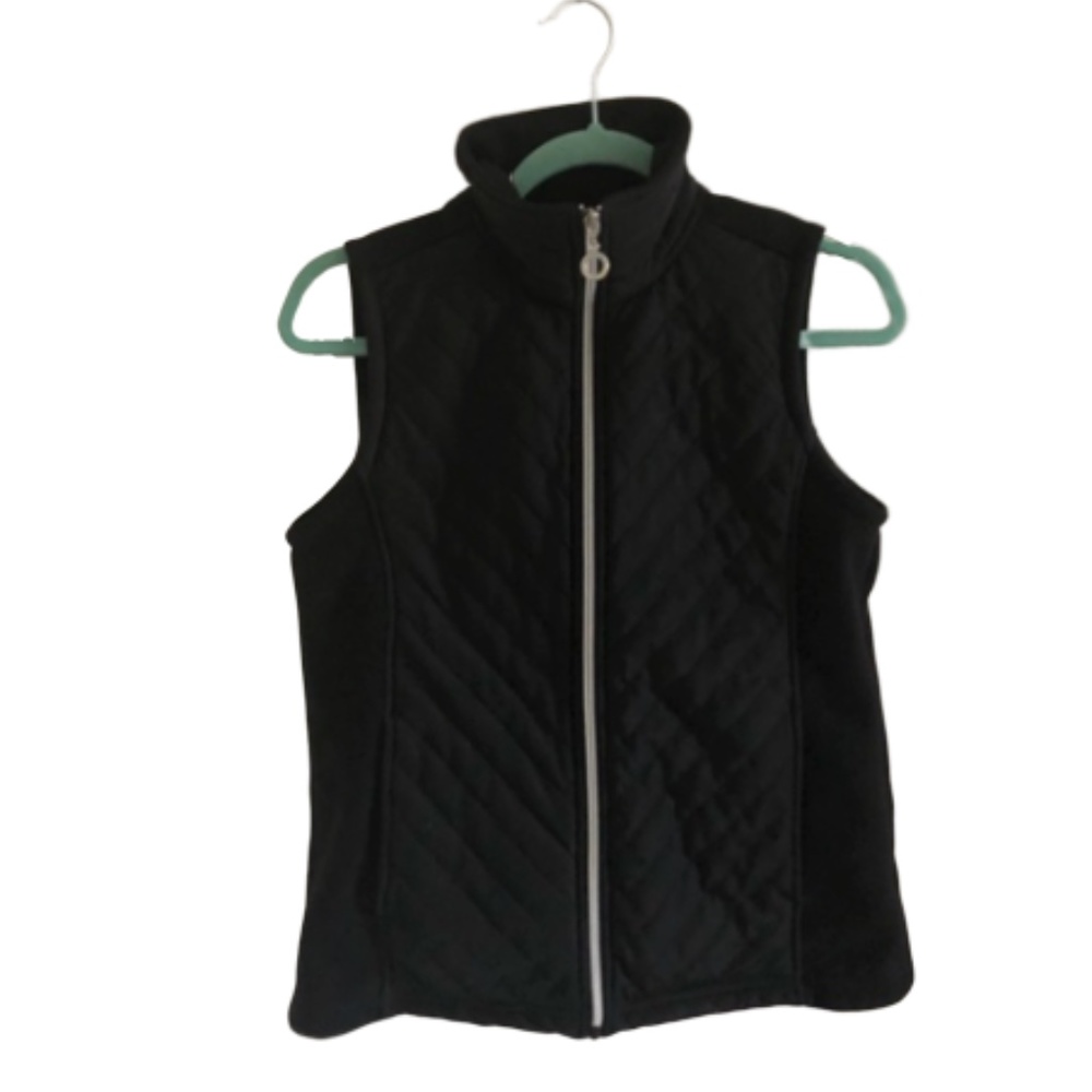For Cynthia Vest, Black Quilted With Zipper